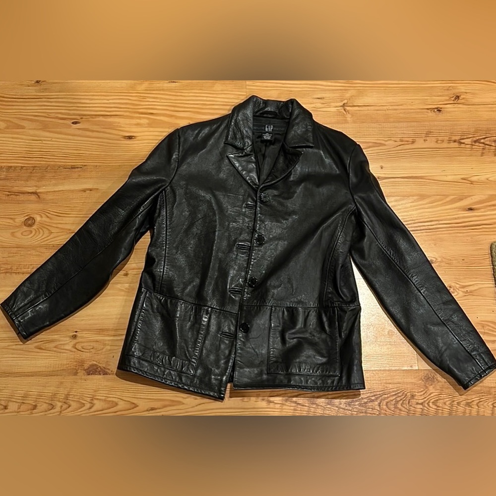 GAP black leather jacket